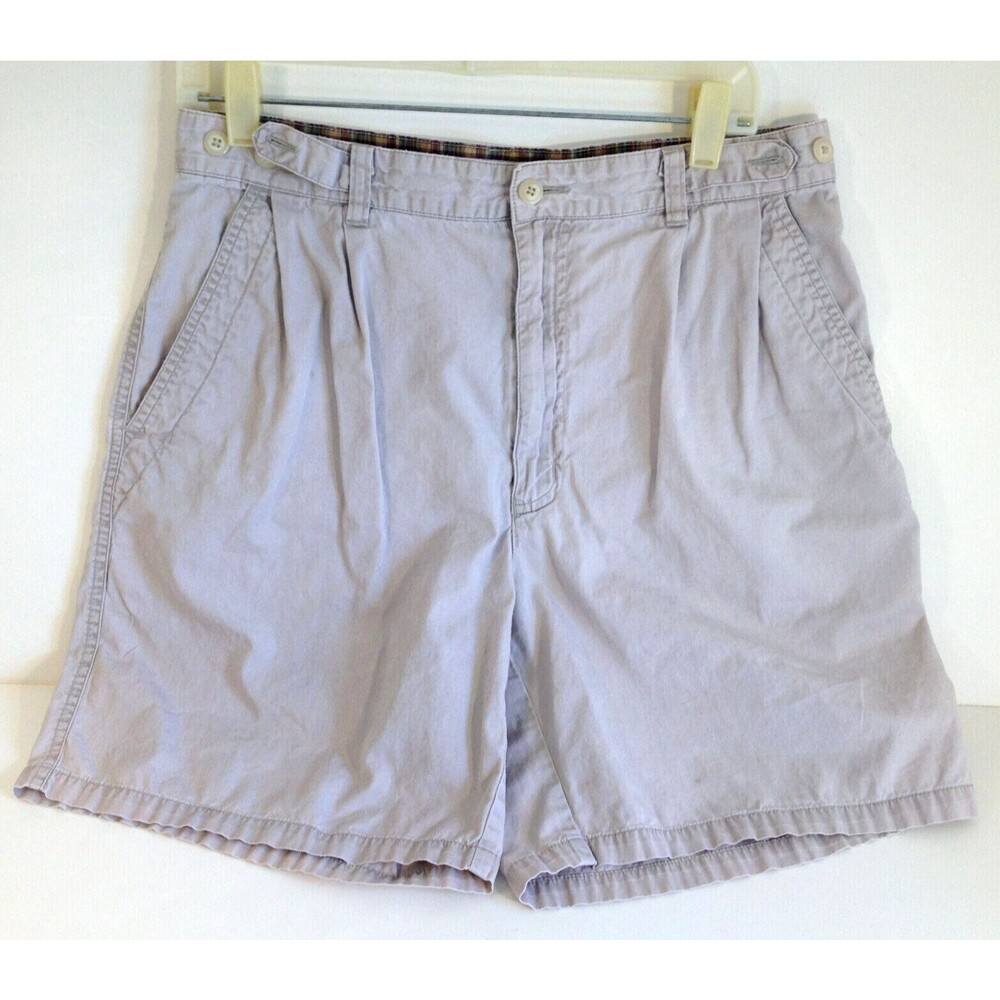 Vintage INC International Concepts Mens Chino Short Tan Size 29- 32.5 Adjustable